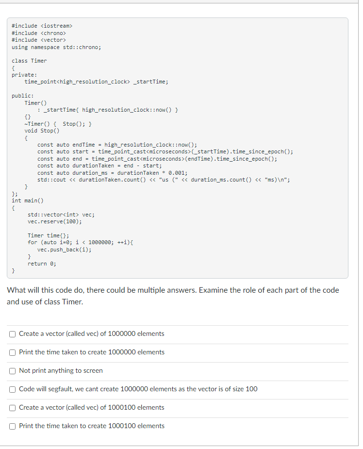 Solved What will this code do, there could be multiple | Chegg.com