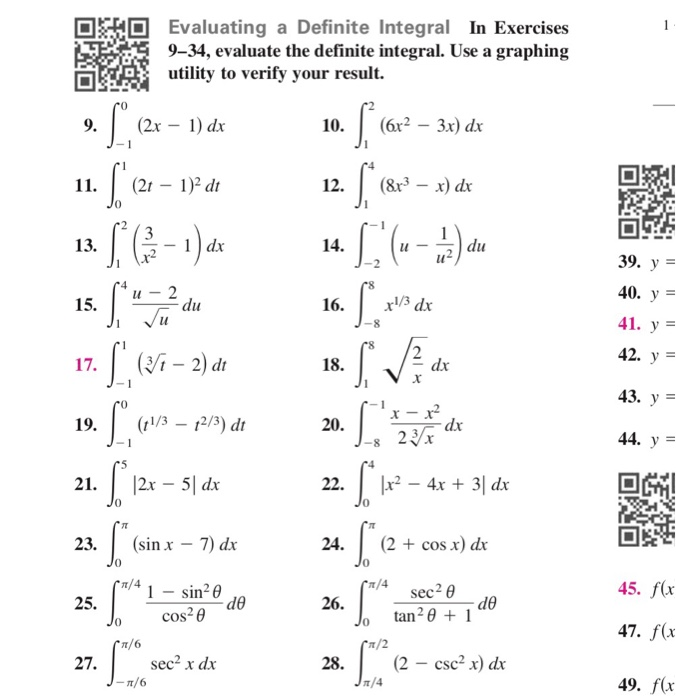solved-evaluating-a-definite-integral-in-exercises-9-34-chegg