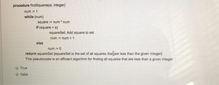 solved-procedure-findsquares-a-integer-num-1-while-num-chegg