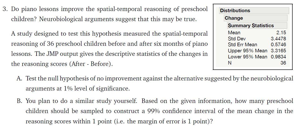 Do Piano Lessons Improve the Spatial-Temporal Reasoning  
