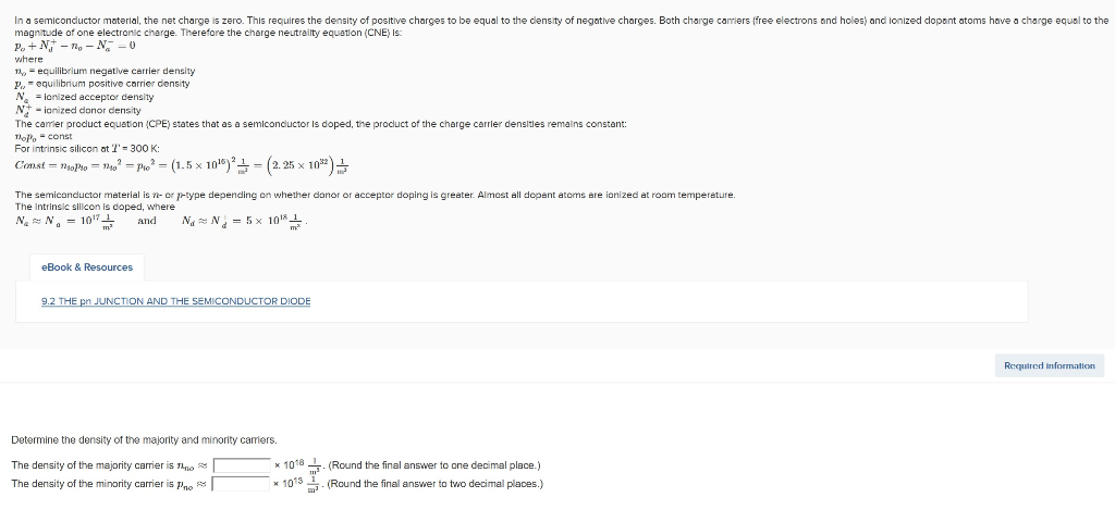 Solved In a semiconductor material, the net charge is zero. | Chegg.com