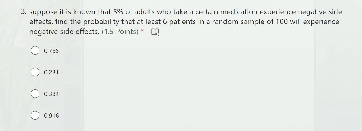 Solved 3. suppose it is known that 5% of adults who take a | Chegg.com
