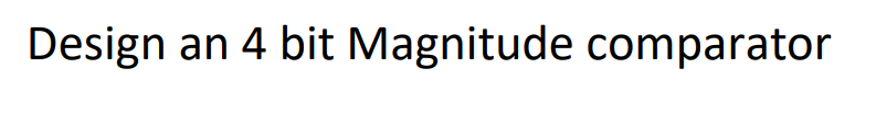 Design an 4 bit Magnitude comparator | Chegg.com