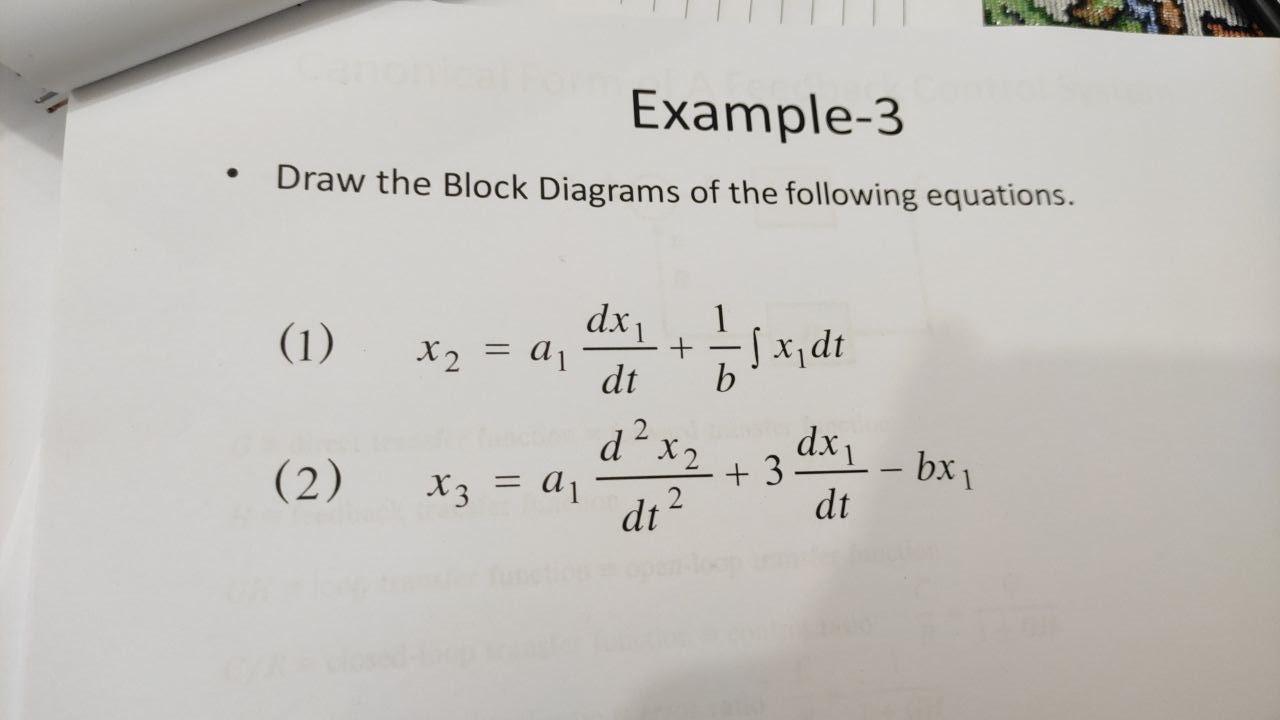 Solved Example-3 Draw the Block Diagrams of the following | Chegg.com