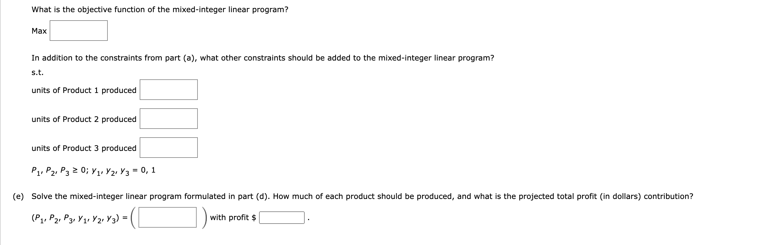 Solved product 2 , and $32 for product 3 . (a) Formulate a | Chegg.com