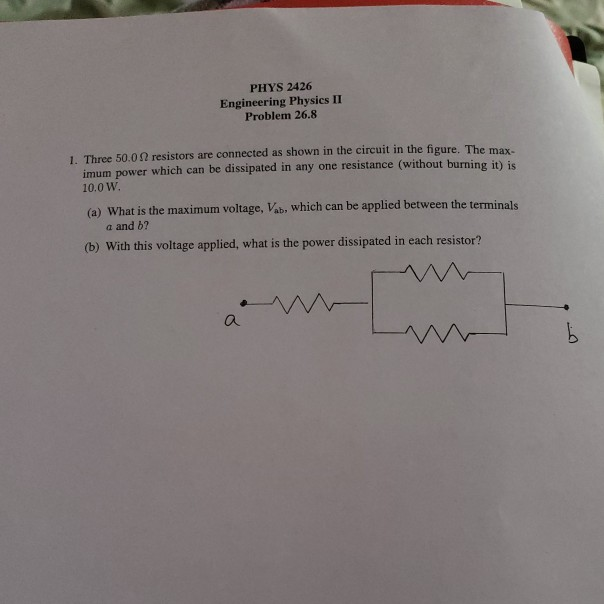 Solved PHYS 2426 Engineering Physics II Problem 26.8 1. | Chegg.com