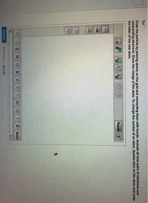 Solved Na^+ Draw the particle by placing atoms on the grid | Chegg.com