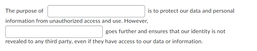 Solved The purpose of is to protect our data and personal | Chegg.com