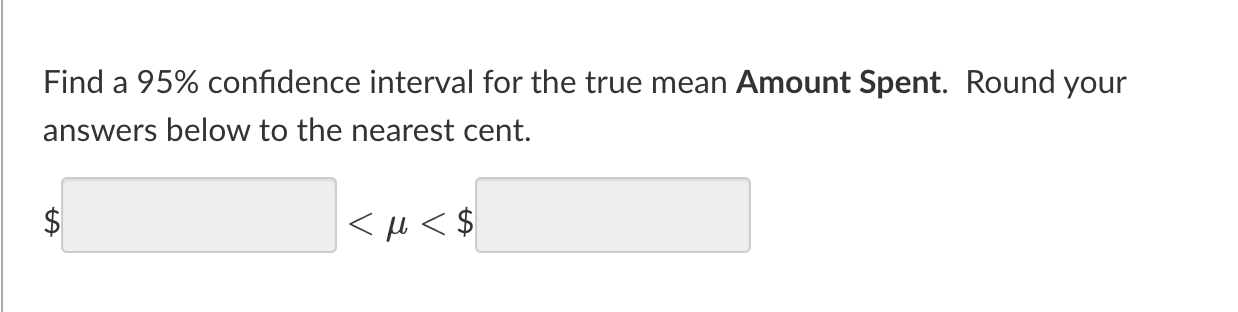 Find a 95\% confidence interval for the true mean | Chegg.com
