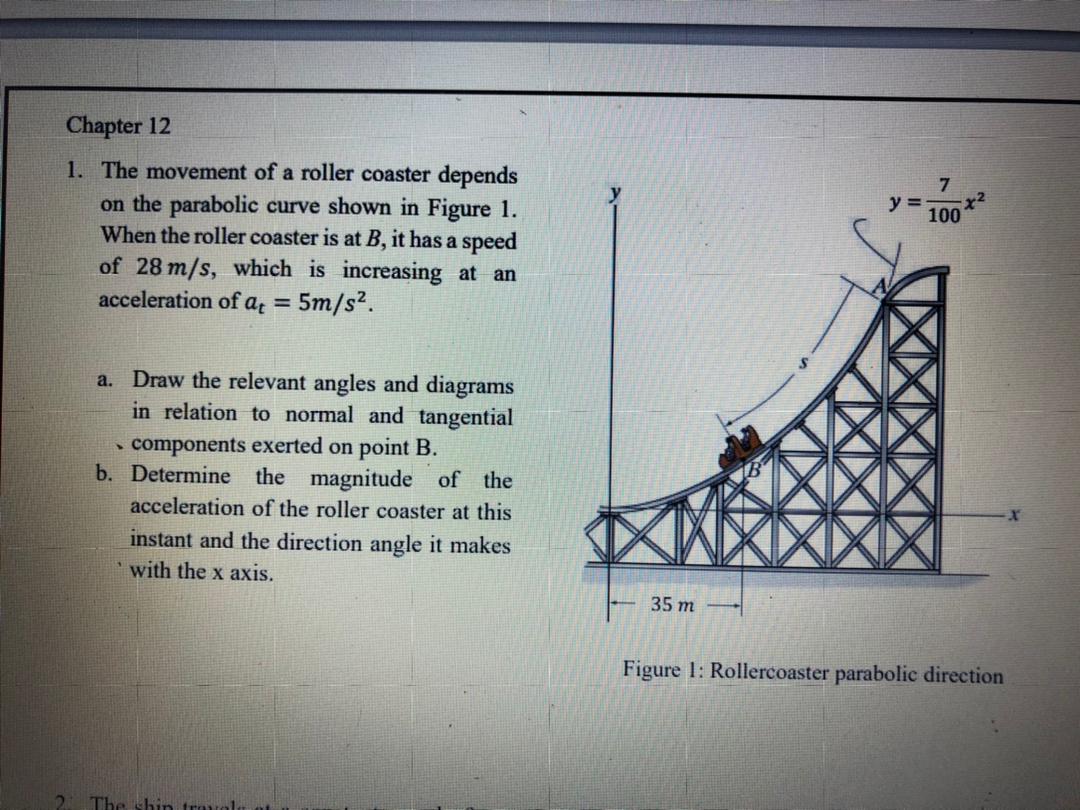 Solved 7 x Chapter 12 1. The movement of a roller coaster