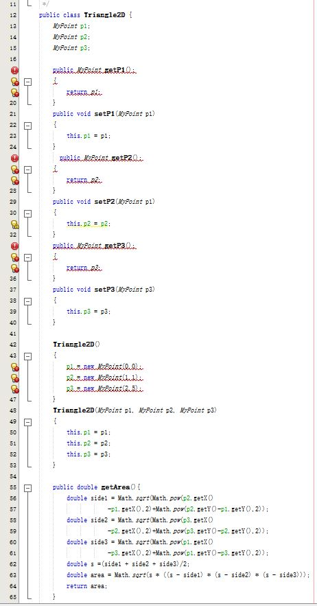 Solved 10.12 (Geometry the Triangle2D class) Define the | Chegg.com