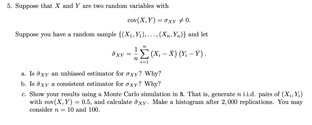 Solved 5. Suppose That X And Y Are Two Random Variables With | Chegg.com