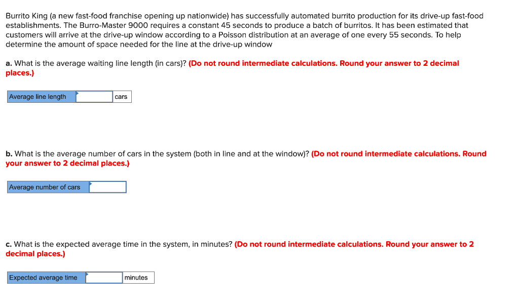 Solved Burrito King (a new fastfood franchise opening up
