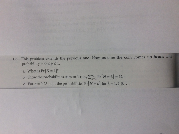 Solved 1.6 This problem extends the previous one. Now, | Chegg.com