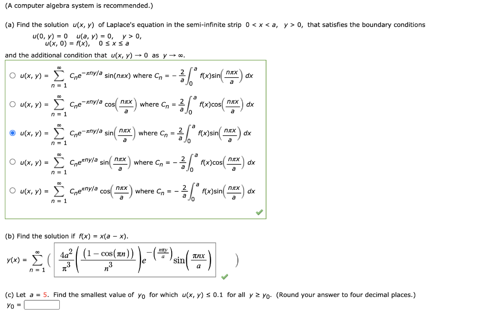 Solved (A computer algebra system is recommended.) (a) Find | Chegg.com