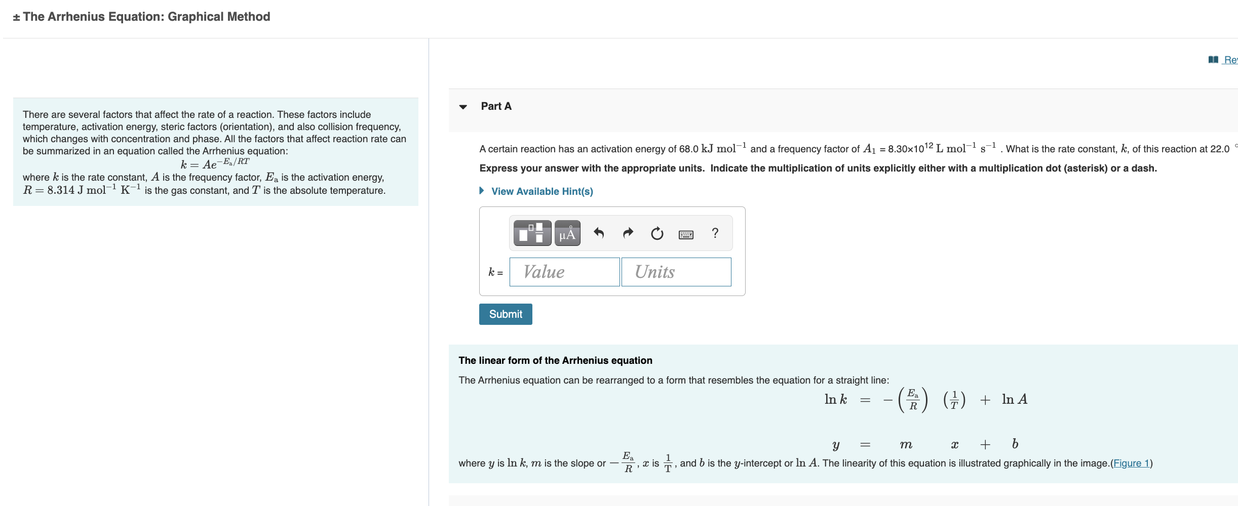 Solved The Arrhenius Equation Graphical Method There Are Chegg Com   PhpYrYbNx