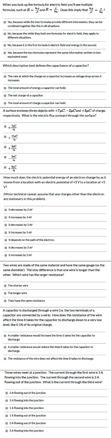 Solved When you look up the formula for electric field | Chegg.com
