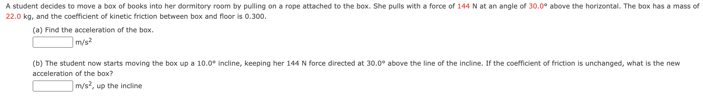 Solved 22.0 kg, and the coefficient of kinetic friction | Chegg.com