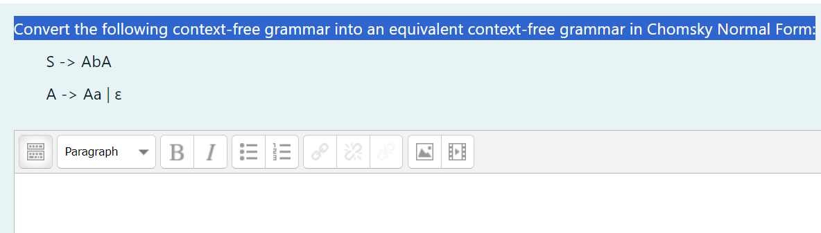 Solved Convert The Following Context-free Grammar Into An | Chegg.com