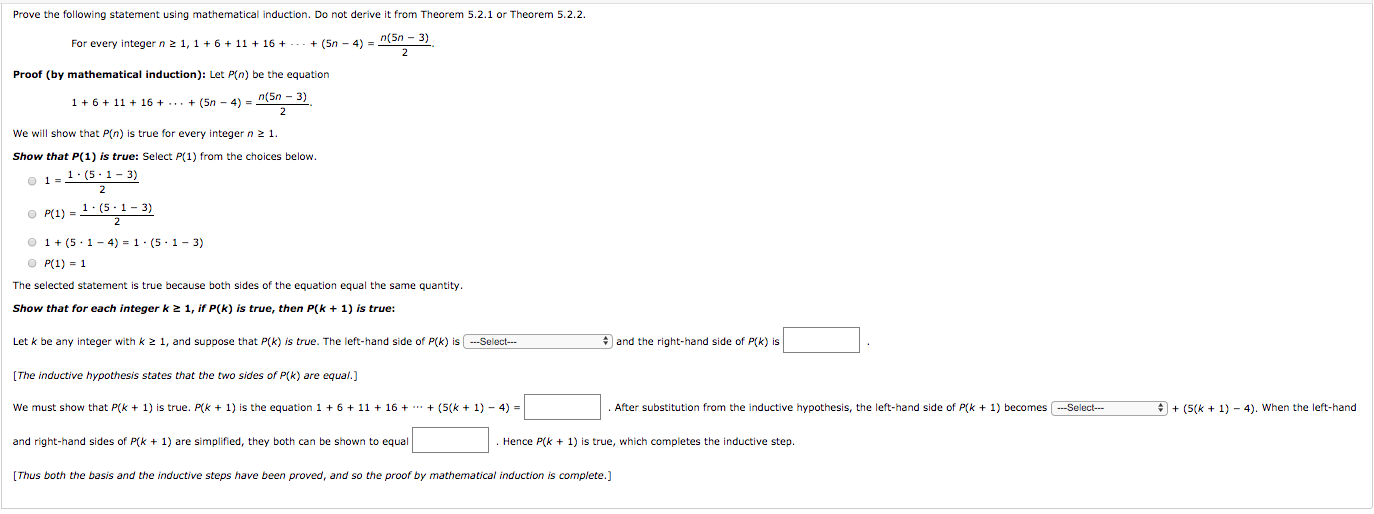 Mathematical Induction.