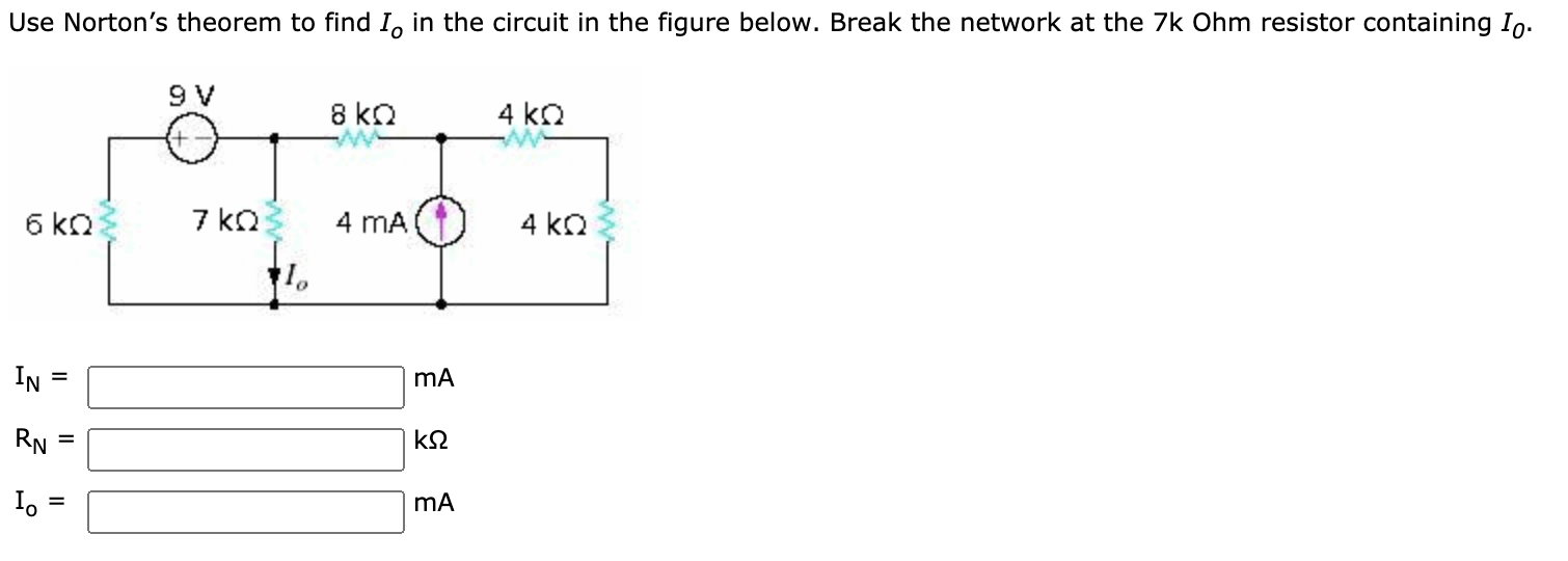 Solved Use Norton's theorem to find I, in the circuit in the | Chegg.com