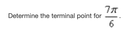 Solved 7л Determine the terminal point for 6 | Chegg.com