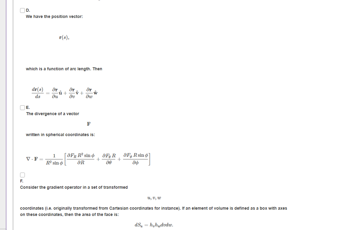 Solved Mark Which Statements Below Are True Using The Fo Chegg Com