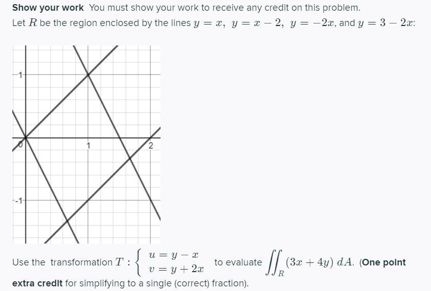 Solved Show your work You must show your work to receive any | Chegg.com