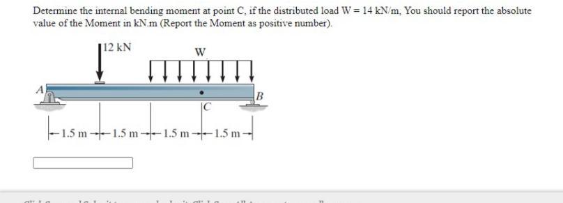 Solved Determine the internal bending moment at point C, if | Chegg.com