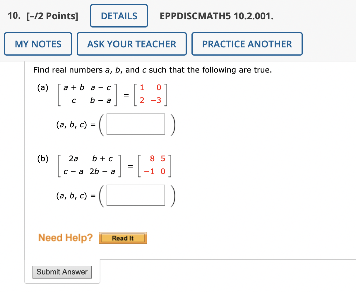 Solved Find Real Numbers A, B, And C Such That The Following | Chegg.com