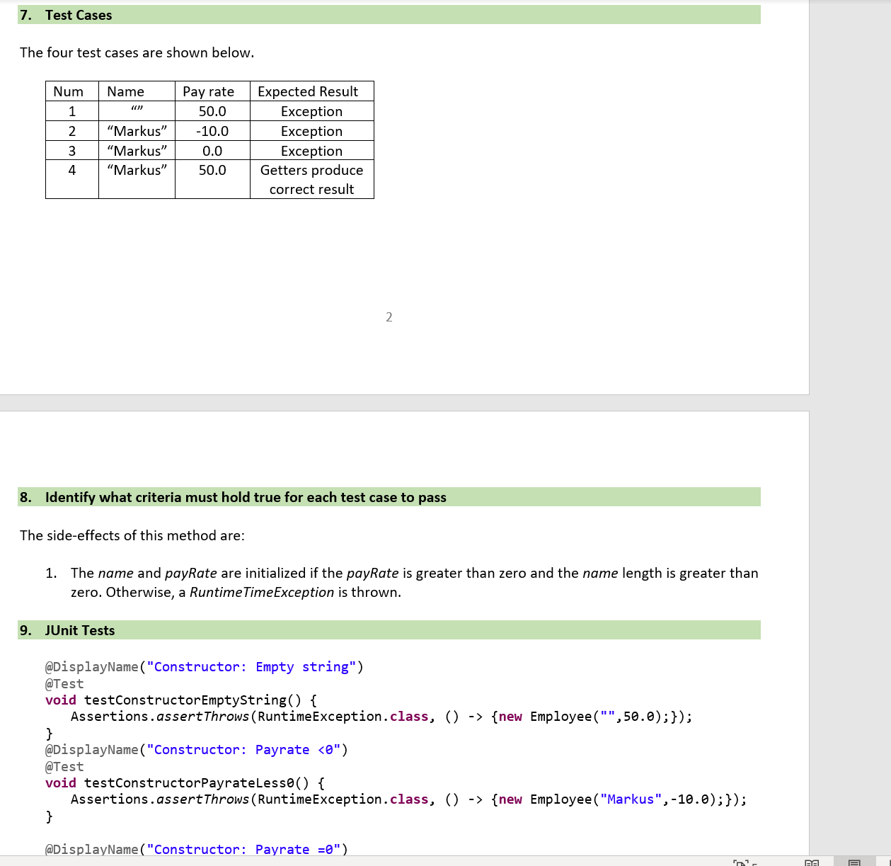 Solved Please help code 13 test cases from the employee | Chegg.com