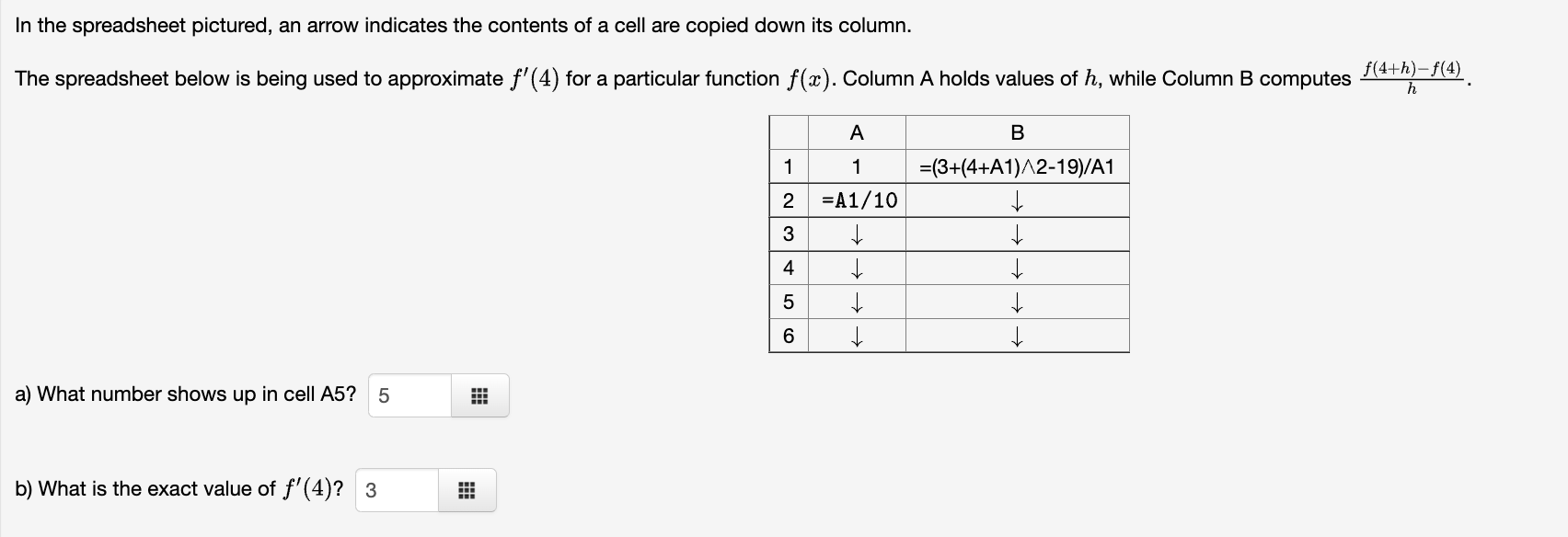 Solved In the spreadsheet pictured an arrow indicates the Chegg