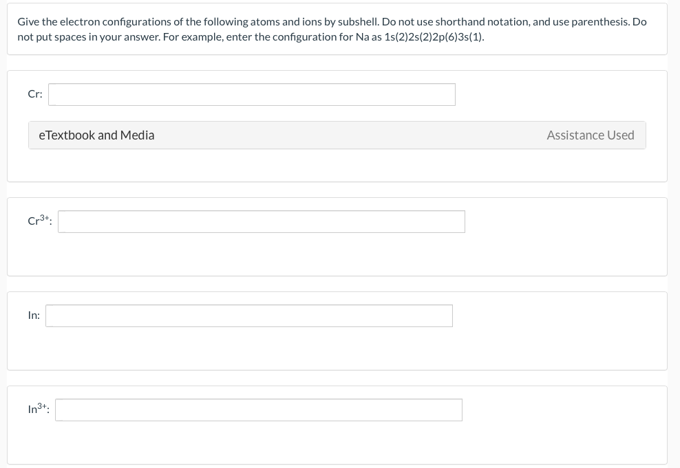 Solved Give the electron configurations of the following | Chegg.com