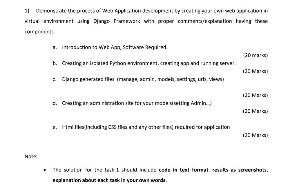 Solved 1) Demonstrate the process of Web Application | Chegg.com