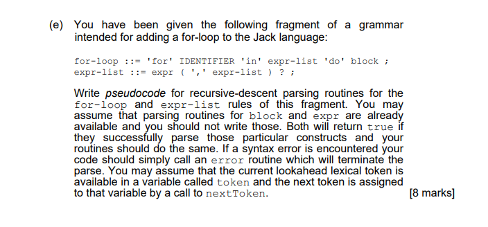 Solved 4. The notation for grammars in this question uses | Chegg.com