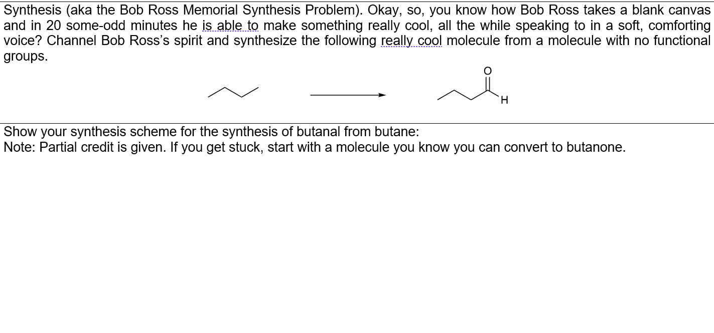 Solved Synthesis aka the Bob Ross Memorial Synthesis Chegg