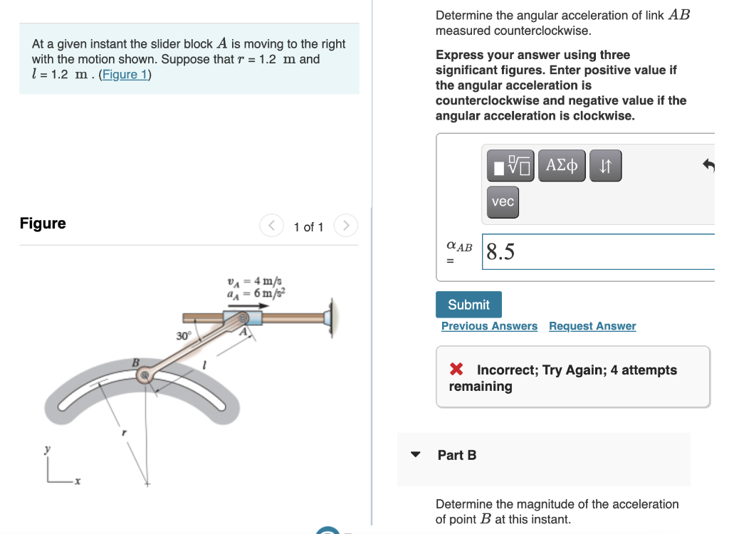 Solved Determine The Direction Of The Acceleration Of Point | Chegg.com