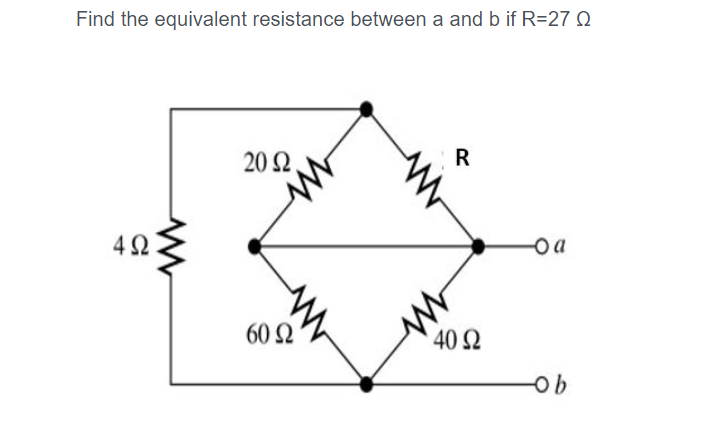 Solved Find The Equivalent Resistance Between A And B If | Chegg.com