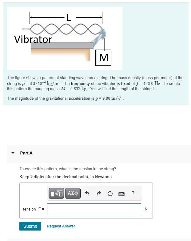 Solved The figure shows a pattern of standing waves on a | Chegg.com