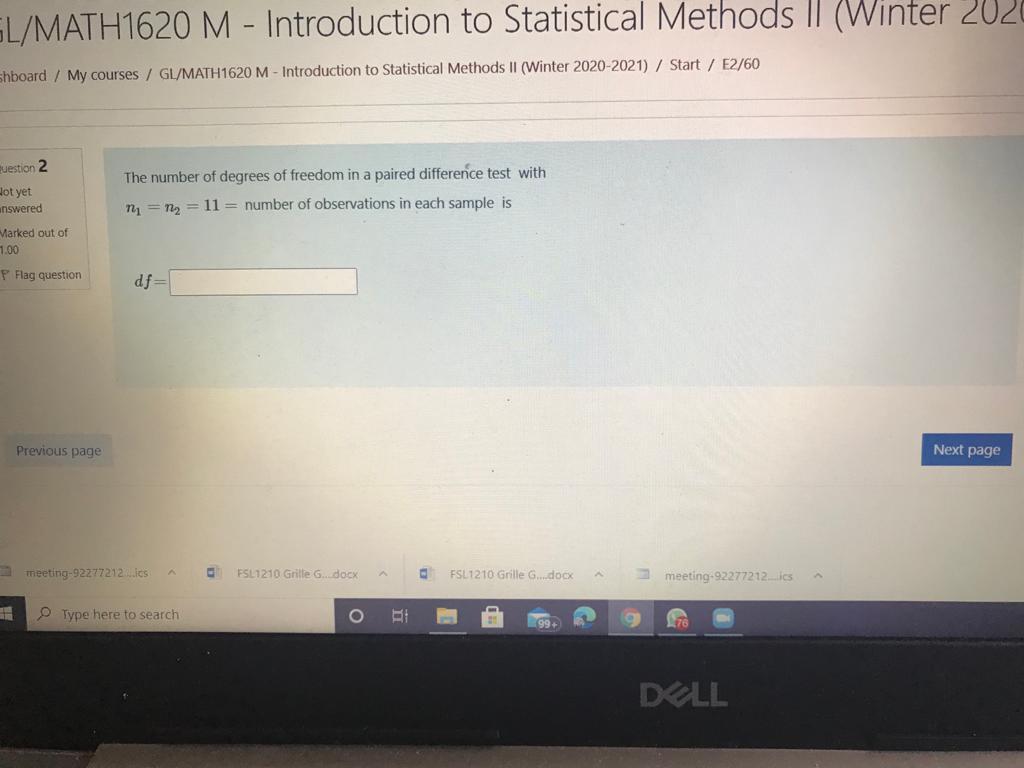 Solved GL/MATH1620 M - Introduction to Statistical Methods | Chegg.com