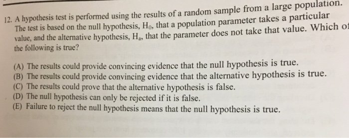 Solved A hypothesis test is performed using the results of a | Chegg.com