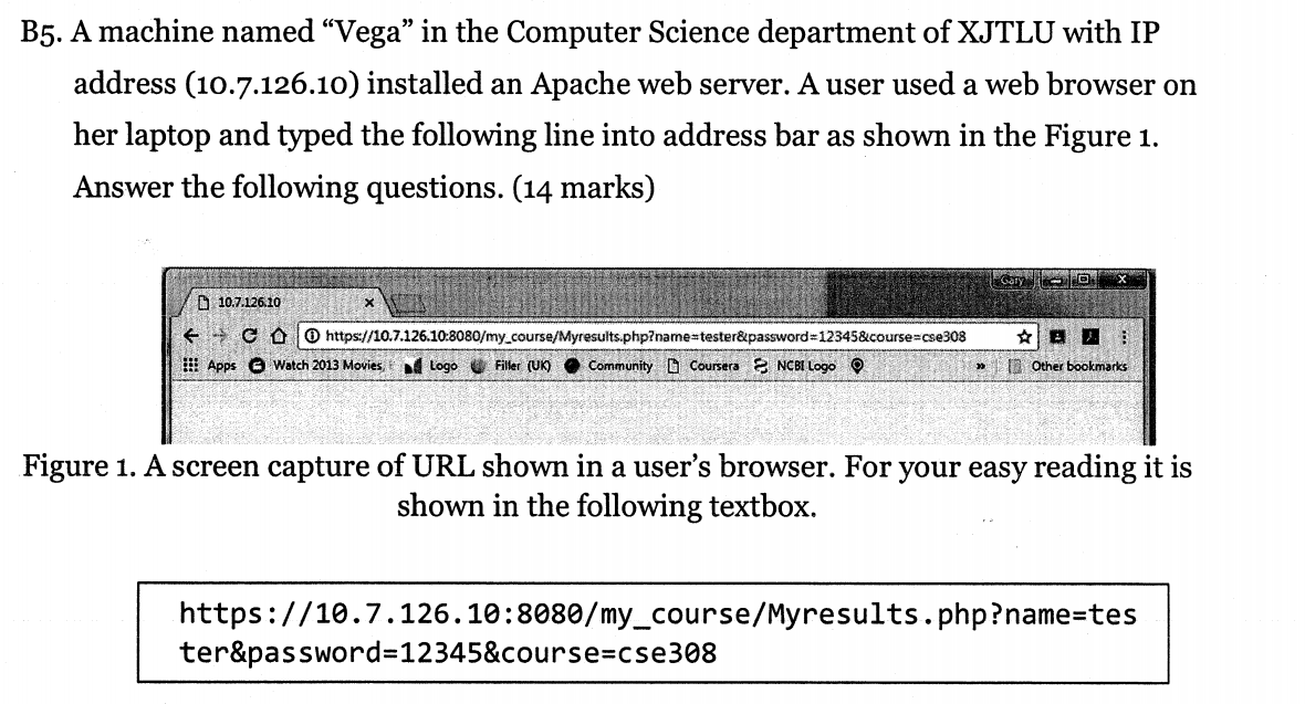 Solved B5. A machine named "Vega" in the Computer Science | Chegg.com