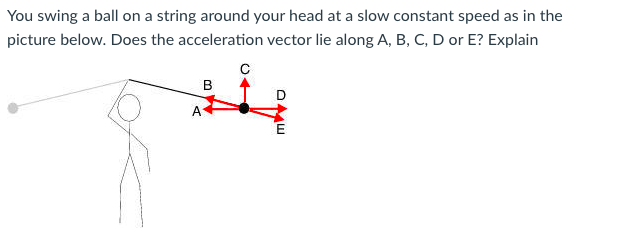 Solved You swing a ball on a string around your head at a | Chegg.com