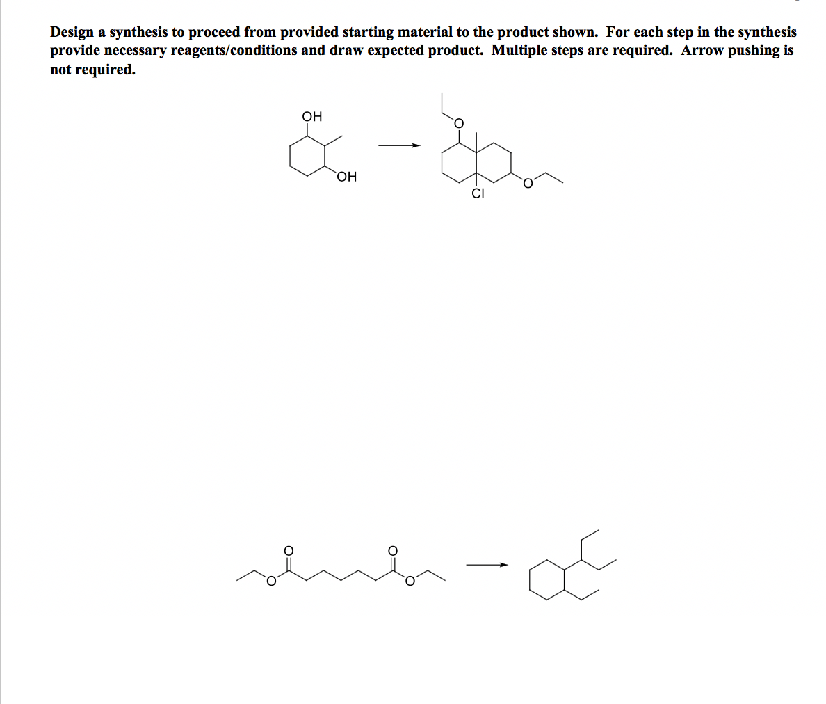 Solved Design A Synthesis To Proceed From Provided Starting | Chegg.com