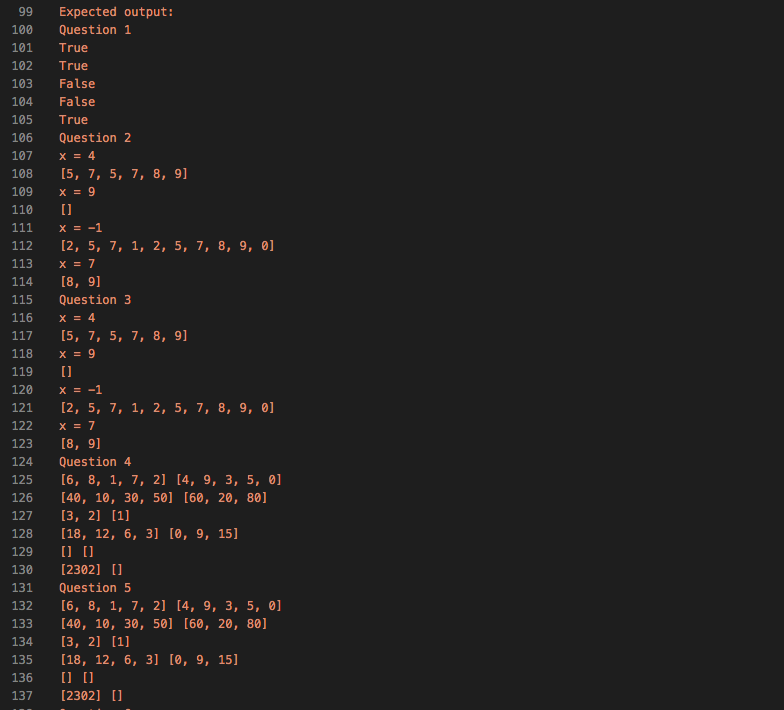 Solved Need help in Python implementing these certain lists. | Chegg.com