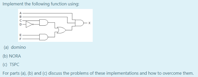 Solved Implement The Following Function Using: А B с D Tim | Chegg.com