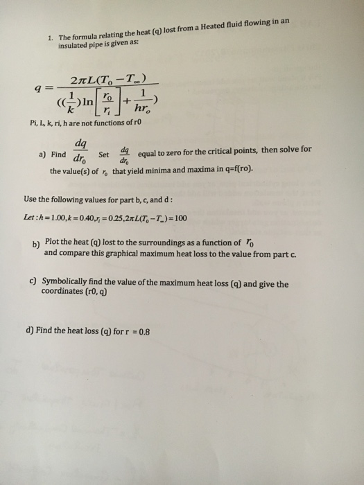 Heat Loss Insulated Pipe Equation Tessshebaylo