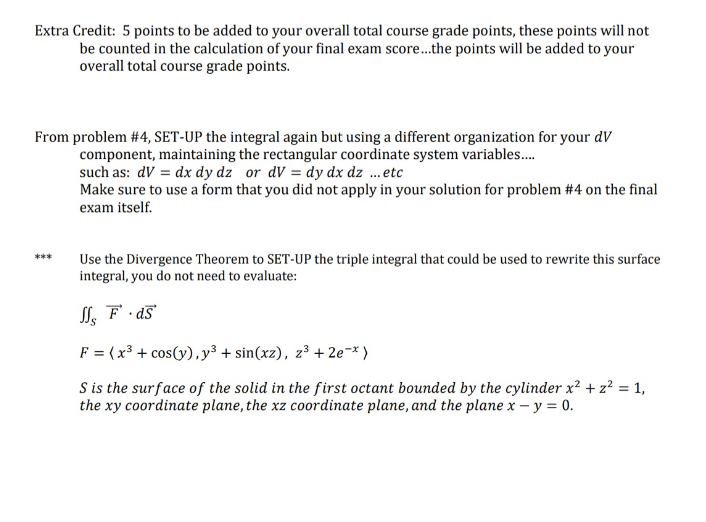 Solved Extra Credit: 5 points to be added to your overall | Chegg.com