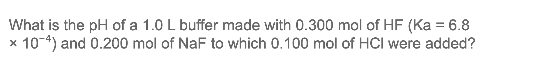 Solved Determine The PH Of A Buffer Formed By Dissolving | Chegg.com