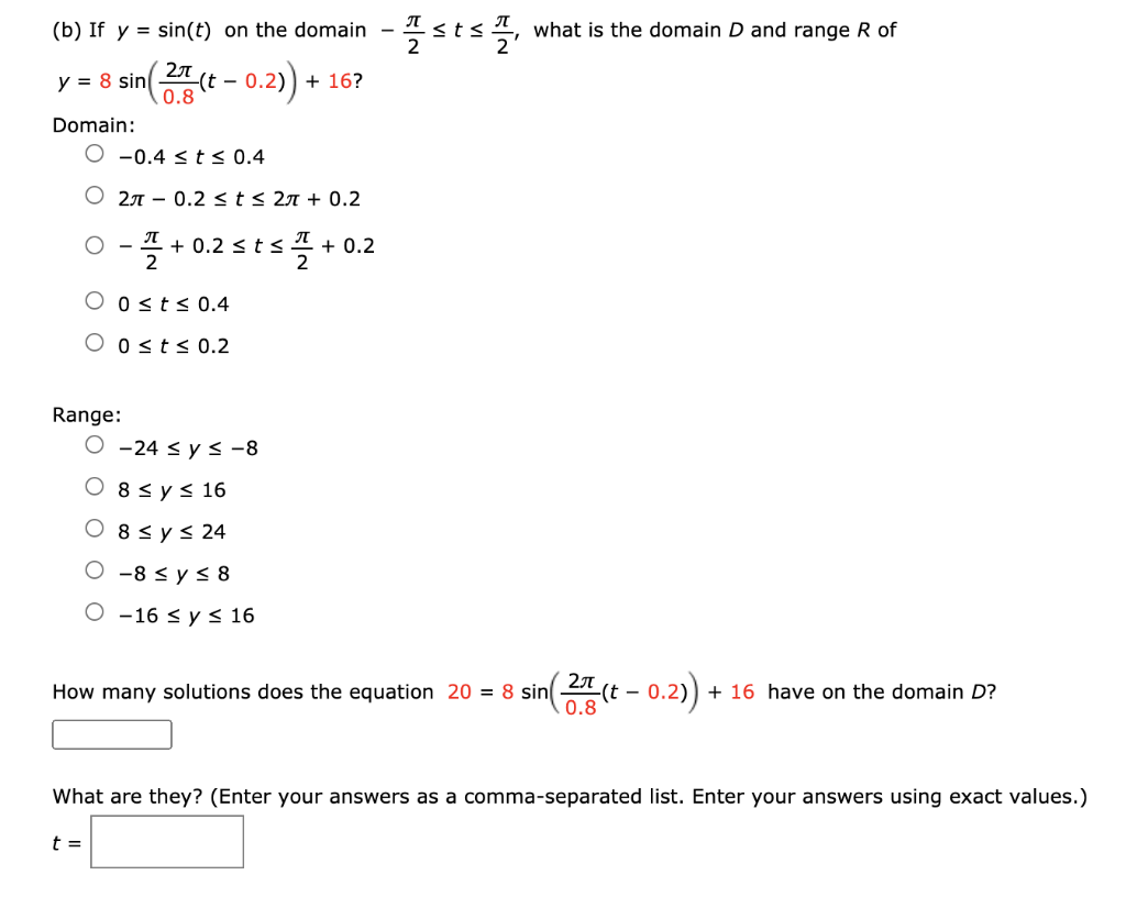 Solved Answer The Following Questions. What Is The Domain D 